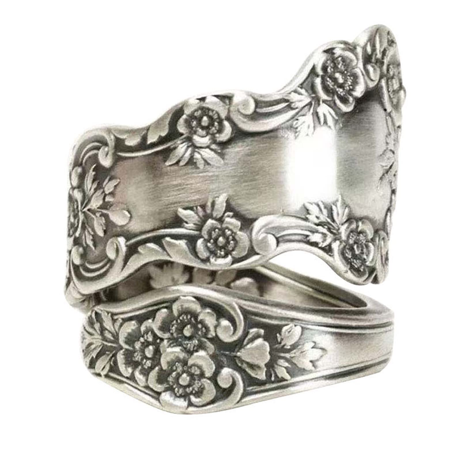 925 Sterling Silver Oxidized Adjustable Spoon Ring | Vintage Boho Jewelry for Women | Perfect Gift for Birthday, Anniversary & Festival | Great for Layering, Everyday Wear & Special Occasions