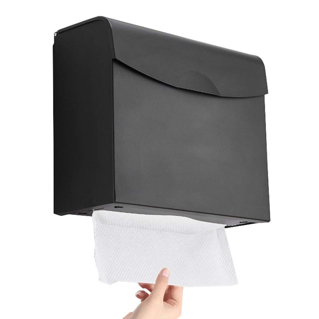 Wall Mounted Paper Towel Dispenser - Aluminum Tissue Box Holder for Home, Bathroom & Kitchen | Space Saving Hand Towel Dispenser for Countertops & Under Cabinets