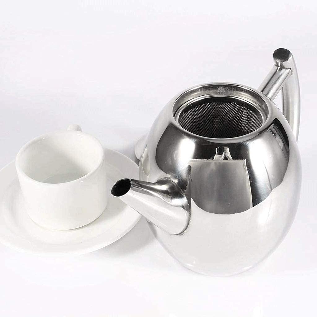 Premium Stainless Steel Tea Pot with Removable Infuser - Perfect for Loose Leaf Tea & Tea Bags - Dishwasher Safe & Heat Resistant - Ideal for Home, Office & Gift Giving