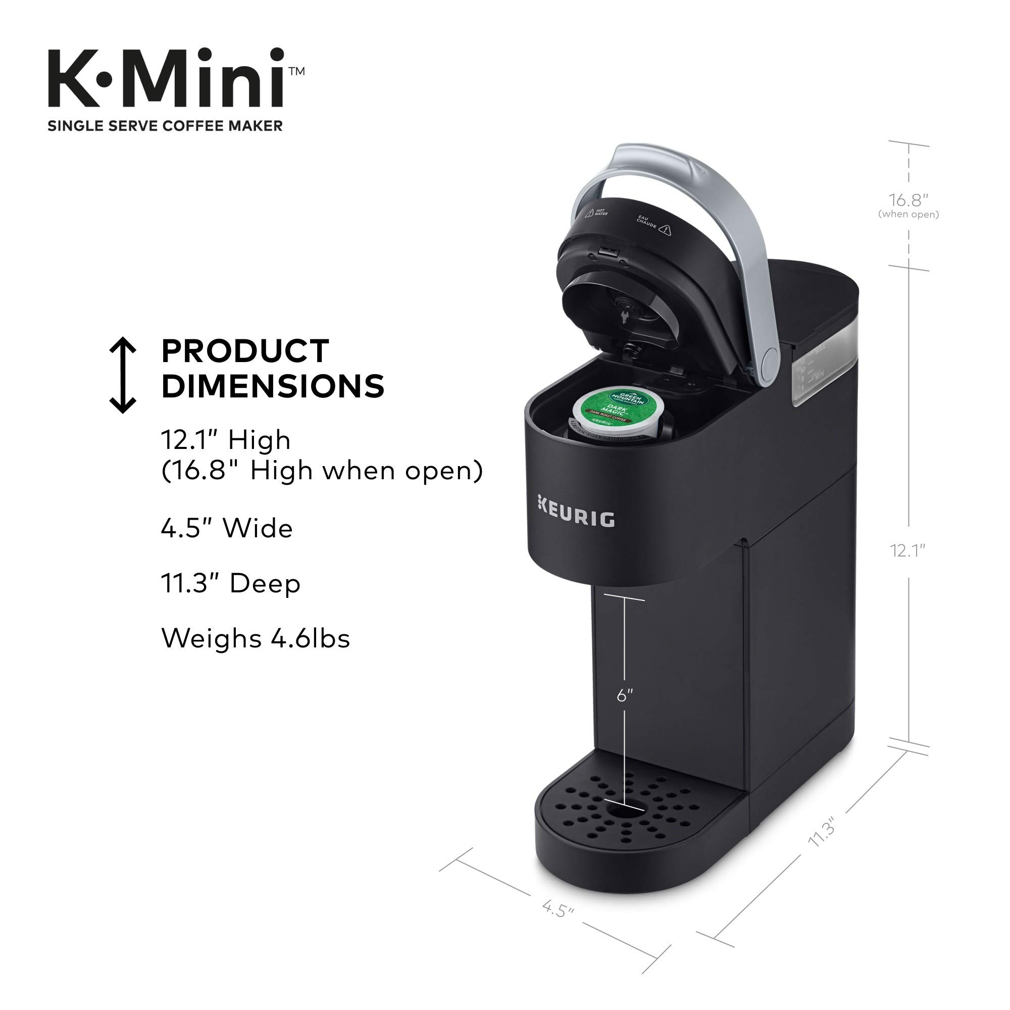 Keurig K-Mini Single Serve Coffee Maker with Bigelow Green Tea K-Cup Pods - 24 Count Box (Pack of 4) - Compact Brewing for Home, Office & Travel - Perfect for Tea Lovers & Coffee Enthusiasts