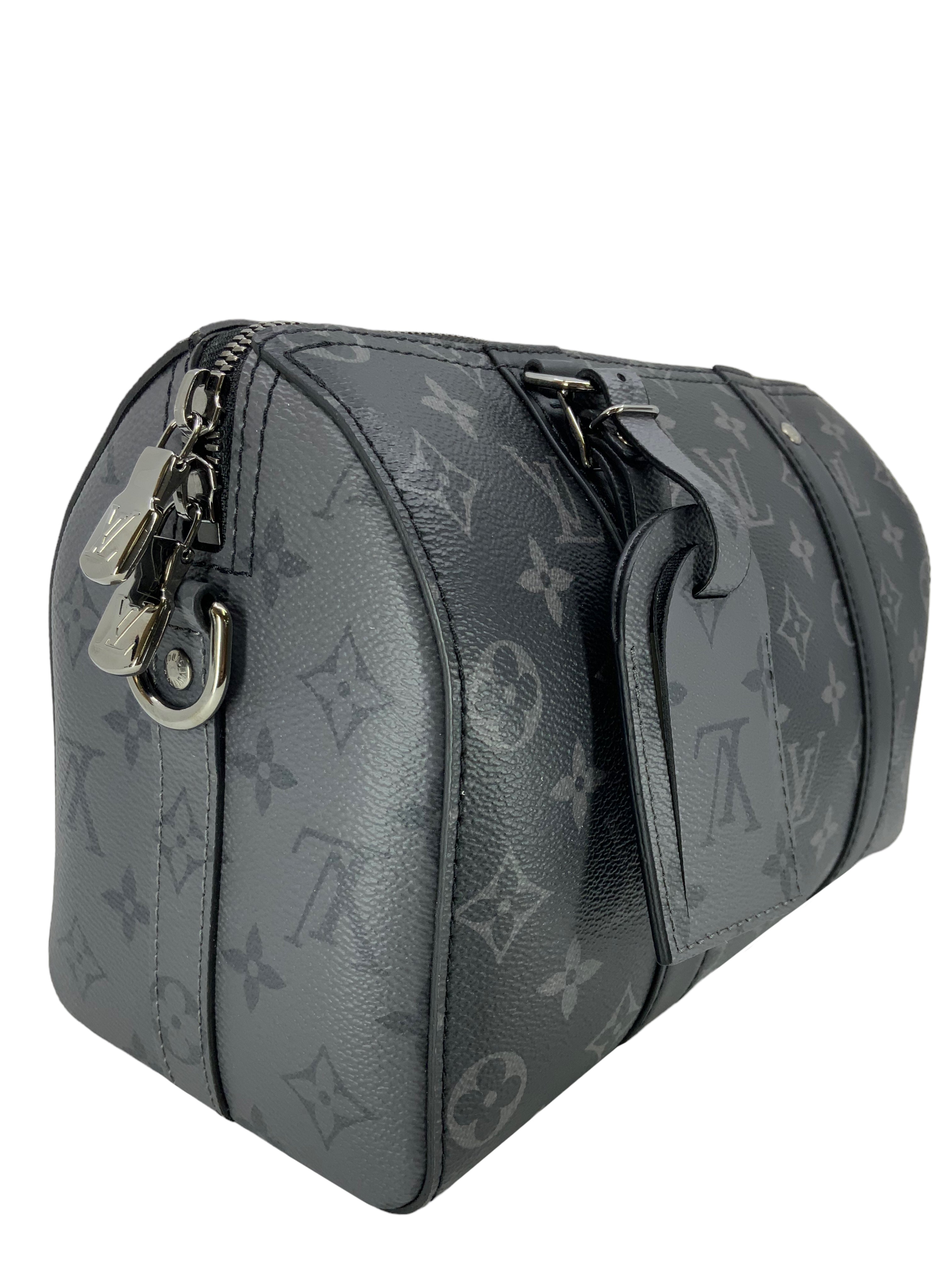 Louis Vuitton Monogram Eclipse Canvas City Keepall Bag - Stylish Travel Duffel for Men & Women | Perfect for Weekend Getaways & Business Trips