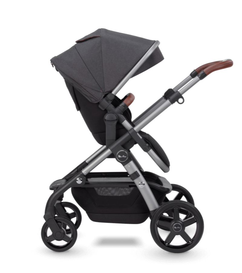 Silver Cross Wave 2022 Luxury Double Stroller for Twins - Lightweight Compact Foldable Design Perfect for Travel, Shopping & Daily Use