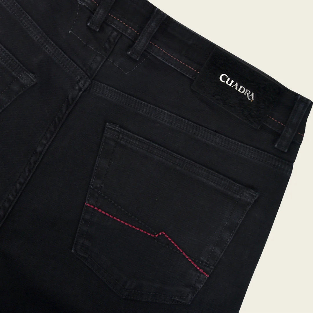 J230012 Cuadra Men's Black Stretch Denim Jeans - Ultimate Comfort Fit for Casual Wear & Everyday Style