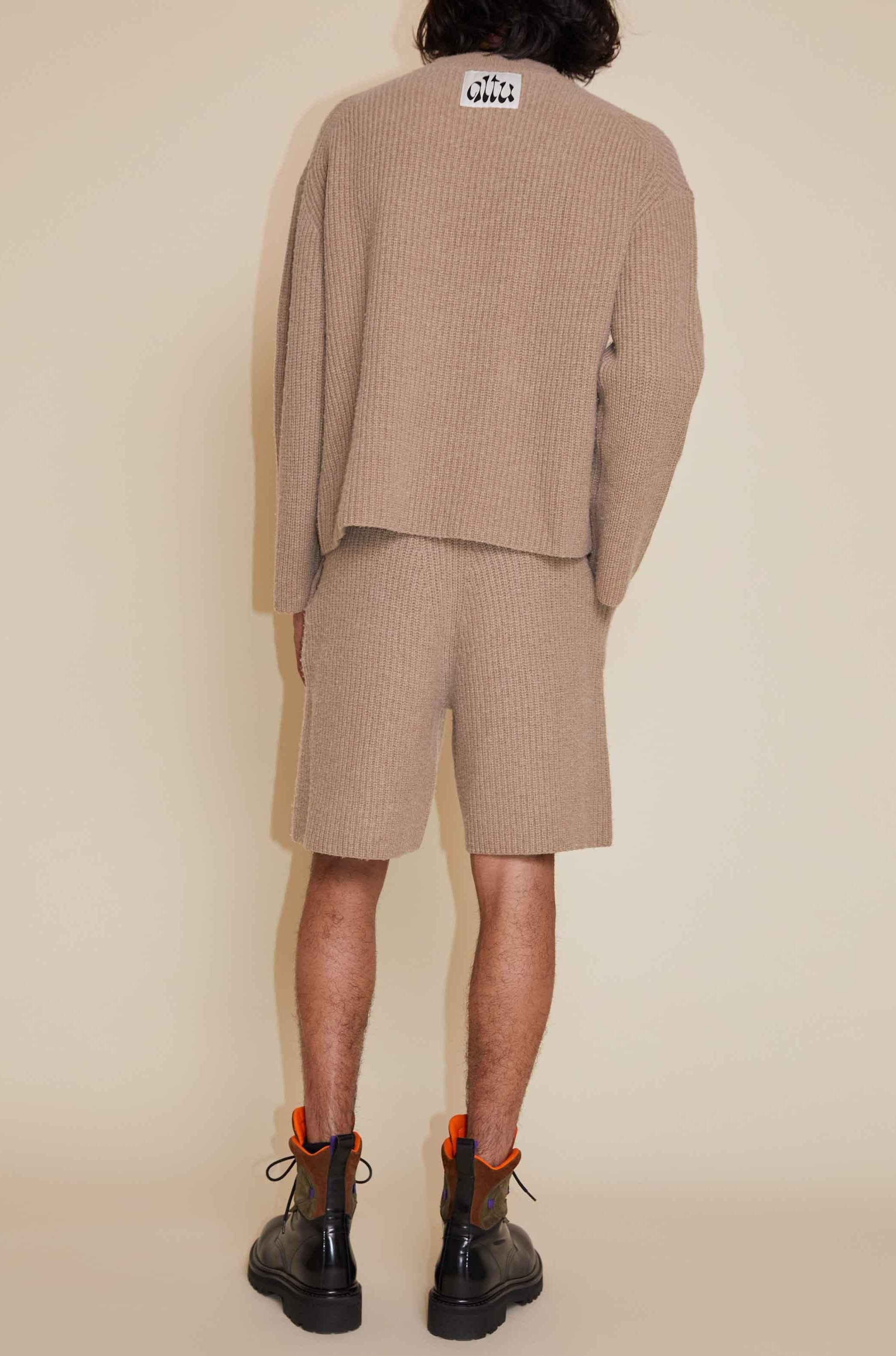 Black Sandstorm Knit Shorts for Men - Comfortable Casual Wear for Summer, Gym, and Lounge