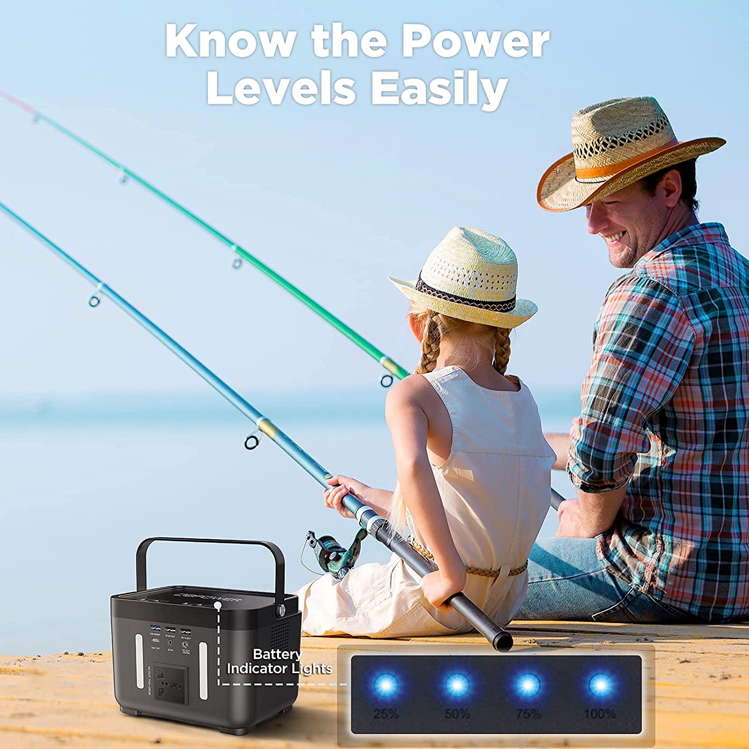 DBPOWER PW0002 250Wh 67200mAh Portable Power Station - 110V Lithium Battery Backup for Camping, Emergencies & Outdoor Adventures