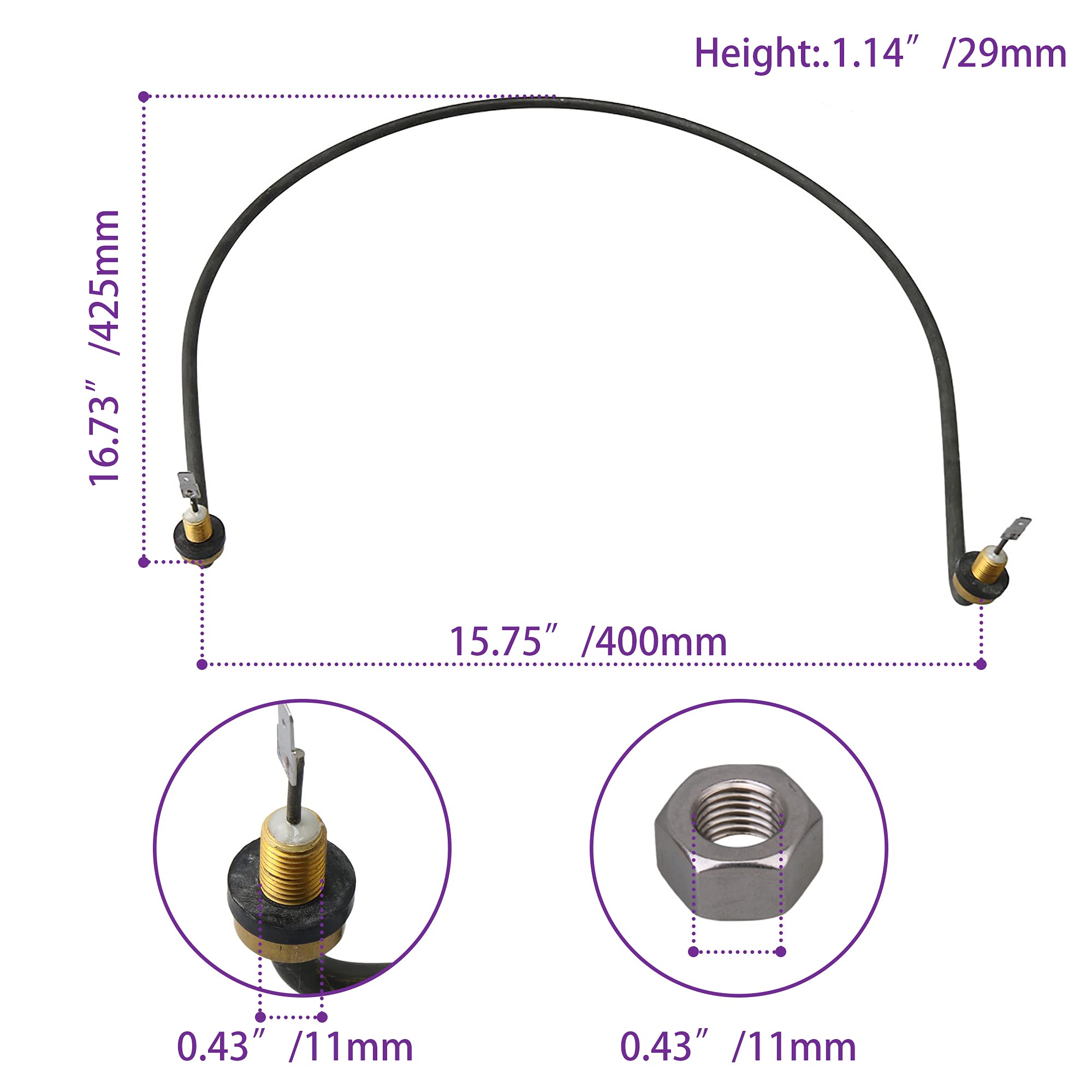 Bstinay Dishwasher Heating Element Replacement for Whirlpool Dishwasher - Compatible with Multiple Models - Durable Heater Replacement Parts - Perfect for Home Kitchen Appliance Repair