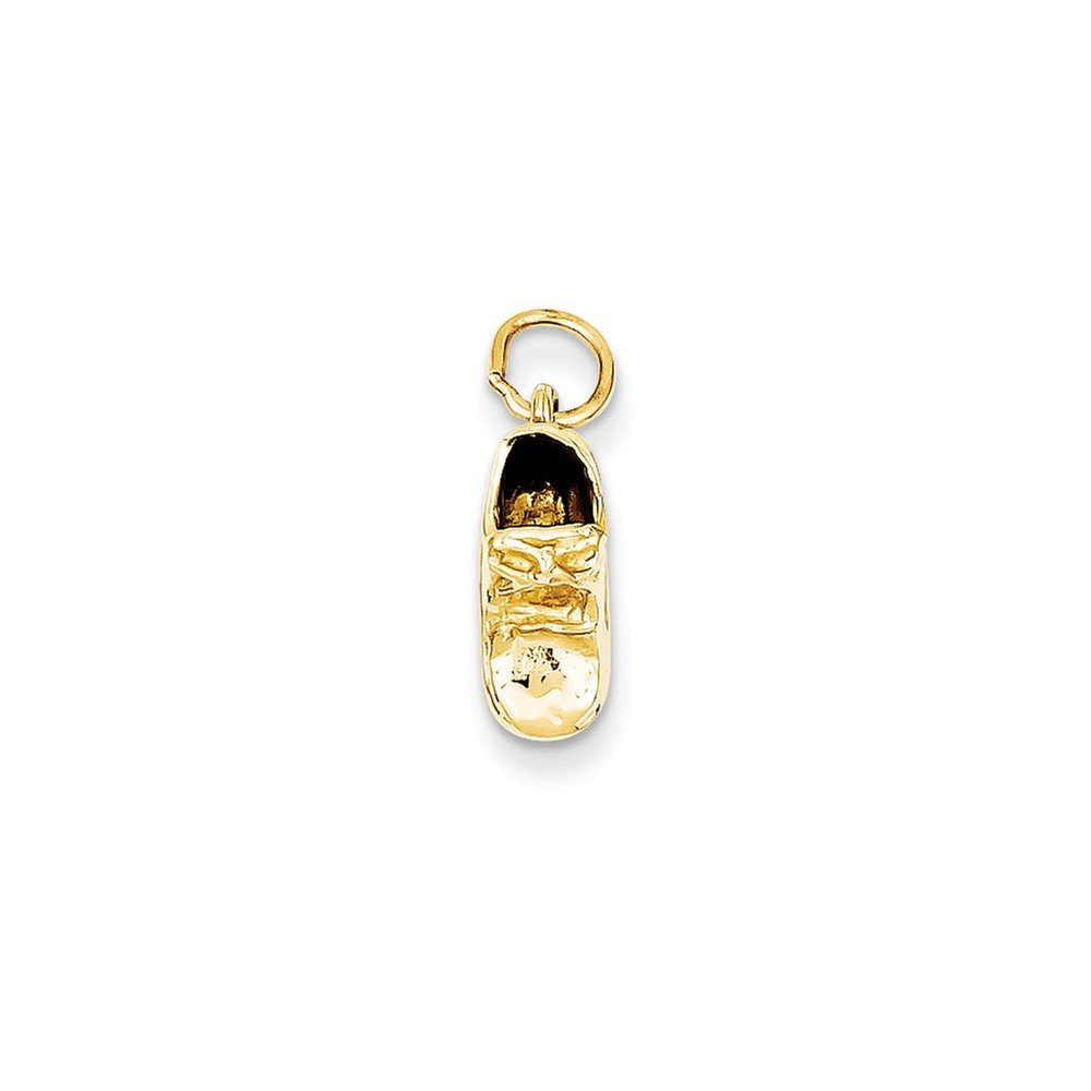 14K Gold 3D Baby Shoe Charm - Real Gold Pendant for Necklace or Bracelet - Perfect Baby Shower Gift & Newborn Keepsake Jewelry for Moms