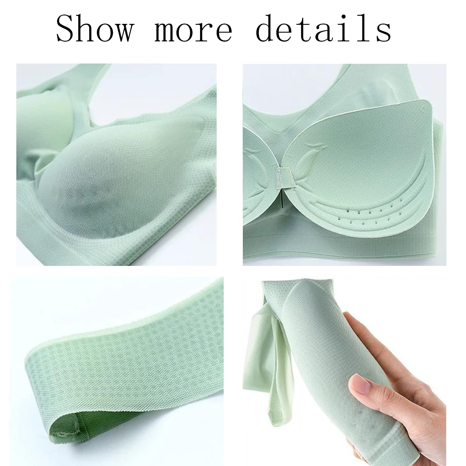 Ultra-Thin Ice Silk Sports Bra for Women - Seamless Wireless Bralette with Removable Pads - Breathable & Comfortable for Yoga, Running, Gym & Everyday Wear