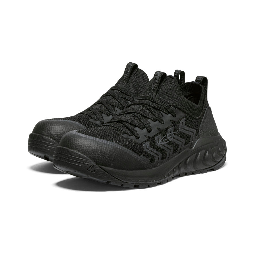 Women's Arvada Shift Work Sneaker - Carbon Toe Safety Shoes | Black/Magnet | Slip Resistant & Comfortable for Nurses, Warehouse & Industrial Workers