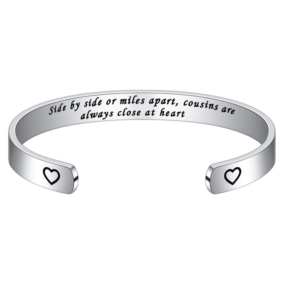 Inspirational Engraved Quote Bracelets for Women - Stainless Steel Motivational Jewelry Gift for Best Friend, Daughter, Son, Sister, Niece, Mom & Coworkers (Birthday, Christmas) - Perfect for Daily Wear, Special Occasions & Thoughtful Gifting