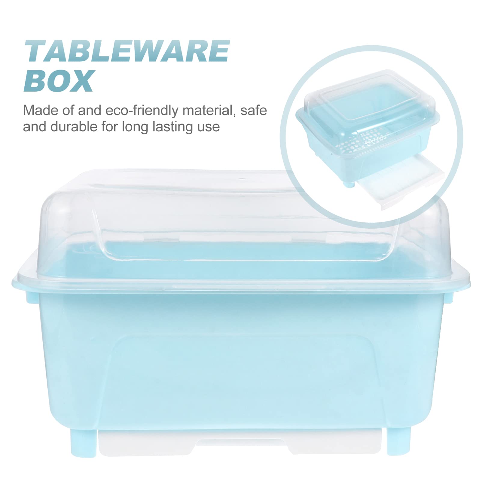 Operitacx Baby Bottle Storage Box & Kitchen Dish Drying Rack - Multi-Purpose Organizer for Bowls, Chopsticks, Utensils with Lid Cover - Perfect for Baby Feeding, Restaurant Kitchen & Home Organization