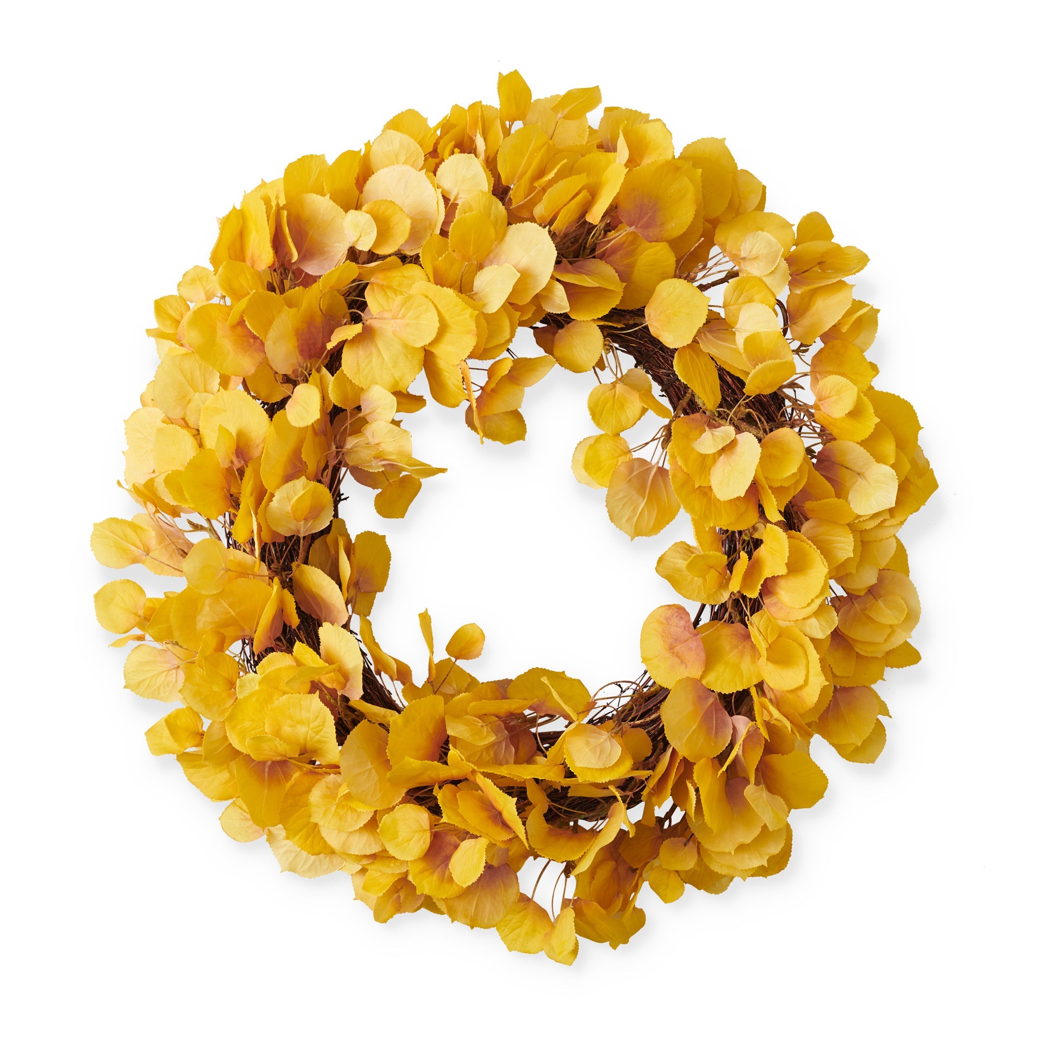 Beautiful Aspen Leaf Wreath for Home Decor - Autumn Fall Front Door Wreath for Thanksgiving & Christmas Seasonal Decorations