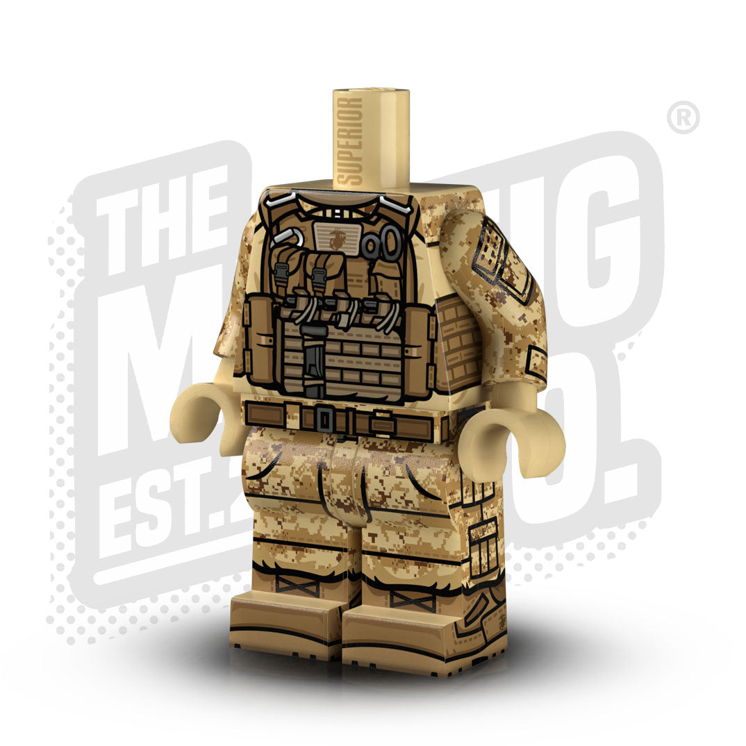 USMC Desert MARPAT Rifleman Body Armor Plate Carrier #03 - Tactical Military Gear for Combat Training & Outdoor Survival
