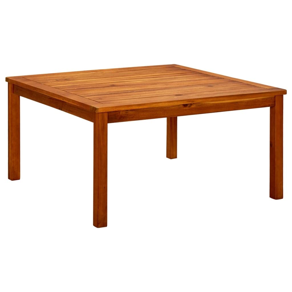 CHARMMA 40 Inch Outdoor Coffee Table - Solid Acacia Wood Rectangle Side Table with Natural Oil Finish for Patio, Garden, Balcony, Poolside & Deck - 33.5
