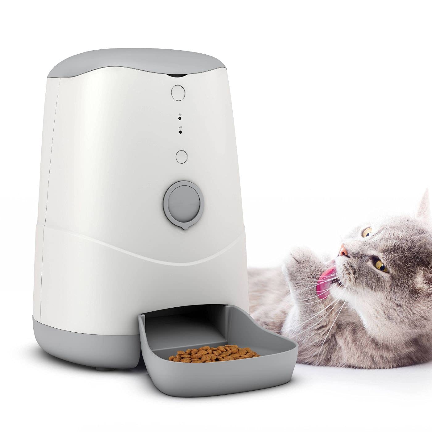 Smart WiFi Pet Feeder with Camera & Portion Control - Automatic Cat & Dog Food Dispenser with Mobile App, Battery Backup - Perfect for Busy Pet Owners & Multi-Pet Homes