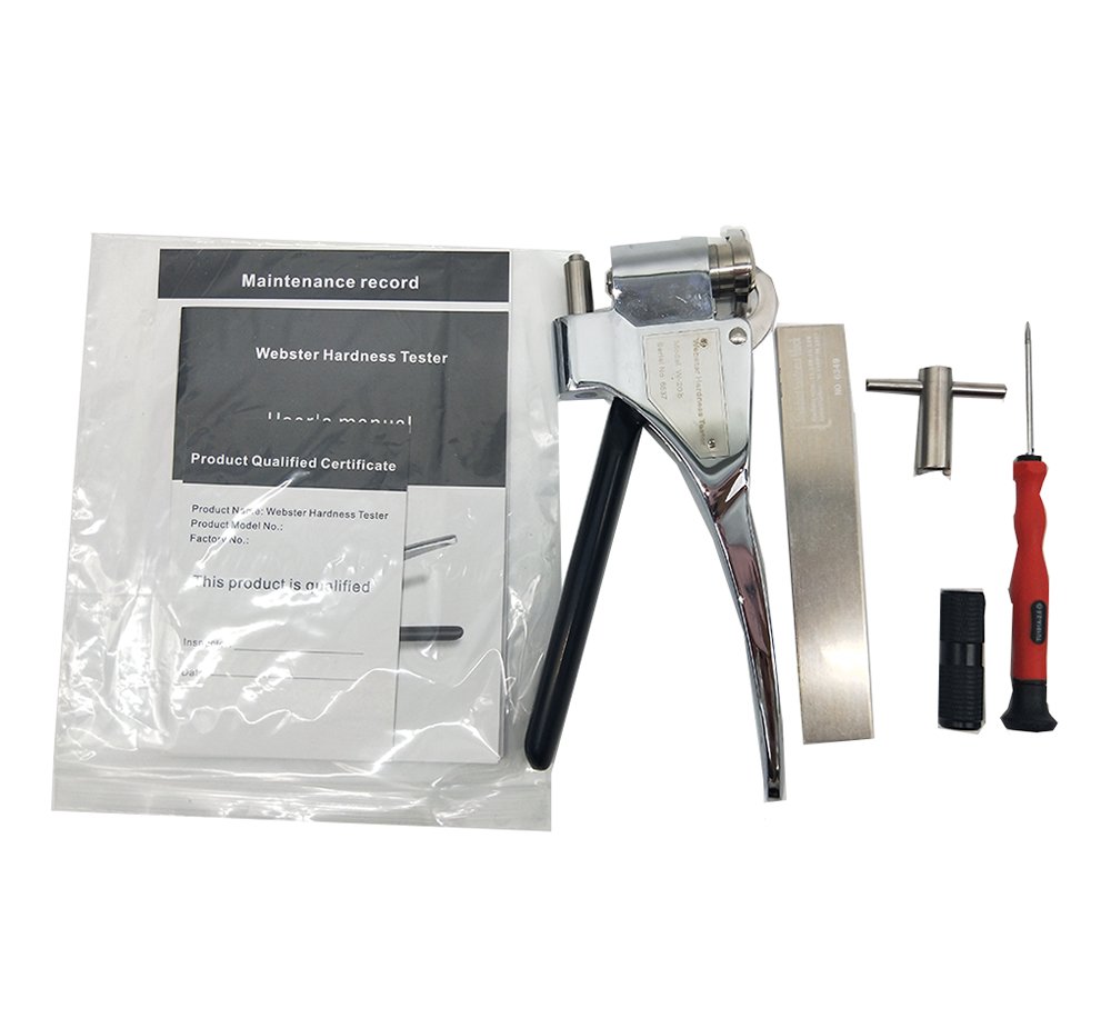 Webster Hardness Tester Gauge for Aluminum Alloy - 0-20HW Measuring Range, 0.4-8mm Thickness, 6mm+ Inner Diameter | Metal Testing, Quality Control, Industrial Use