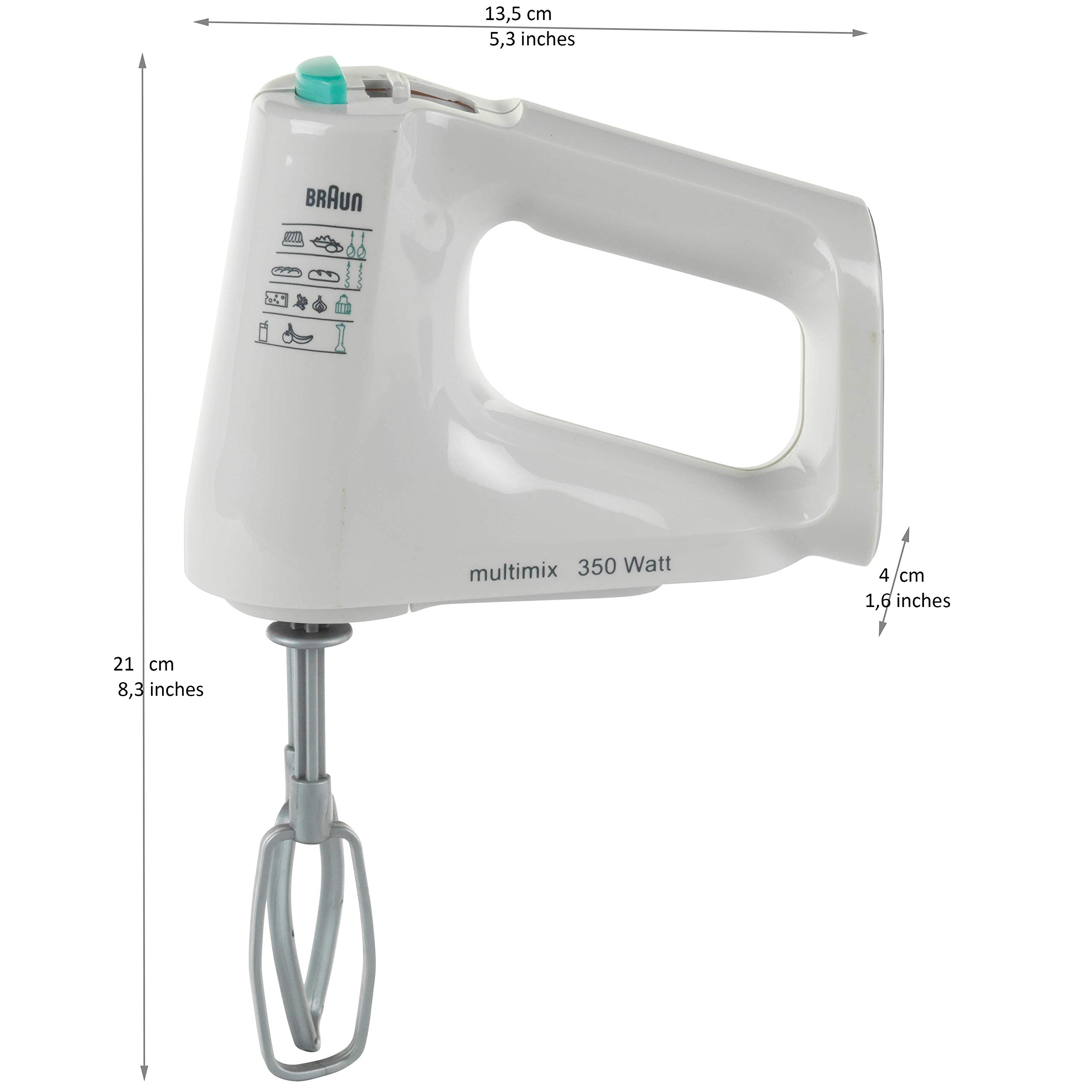 Klein Theo Braun Toy Hand Mixer for Kids - Pretend Play Baking & Cooking Toy - Safe & Durable Plastic Mixer for Toddlers & Children - Perfect for Play Kitchen, Birthday Gifts & Role Play Games