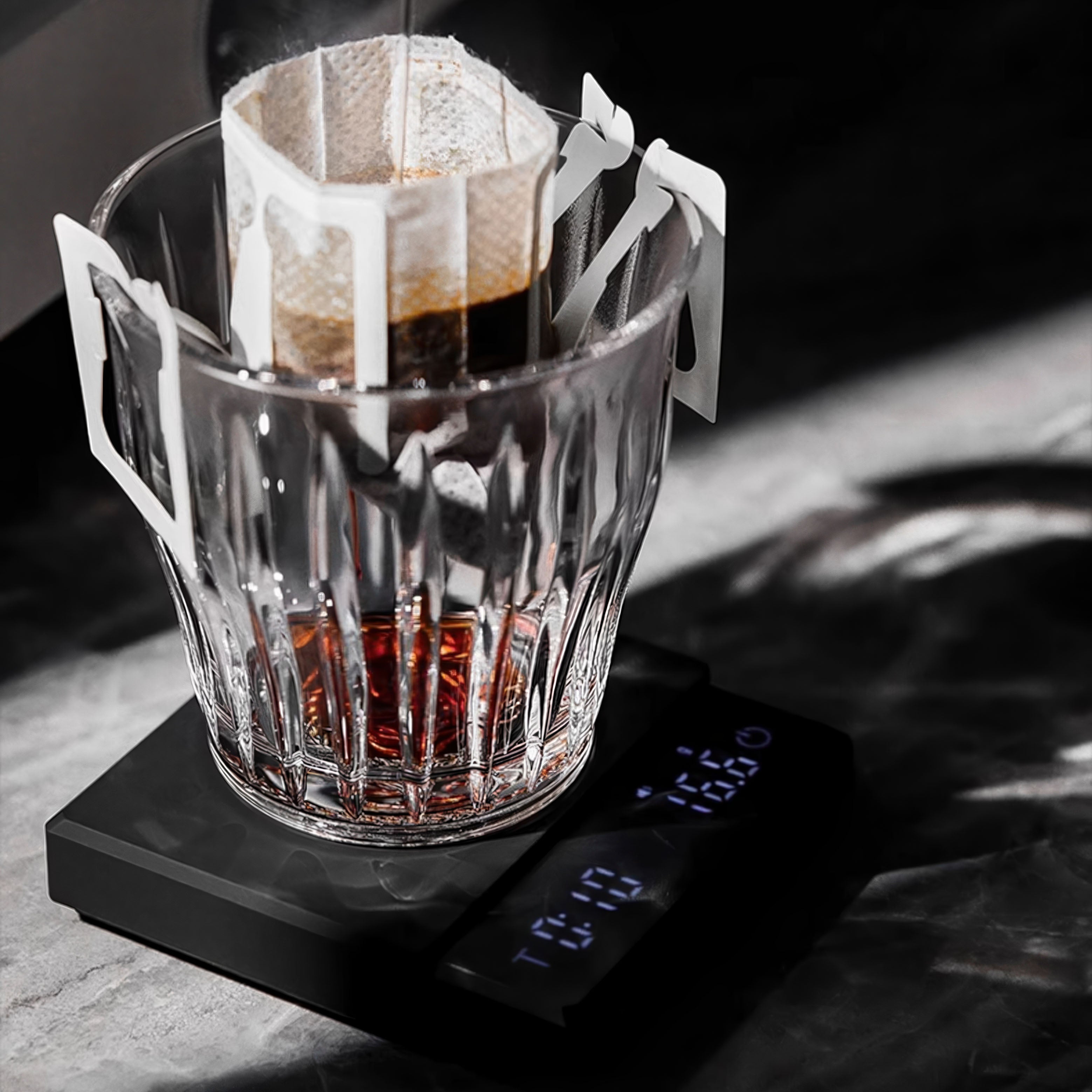 MUVNA Mini Electronic Coffee Scale - Precise Digital Kitchen Scale for Espresso, Pour Over & Brewing - Portable Weighing Scale with Timer for Baristas & Home Use