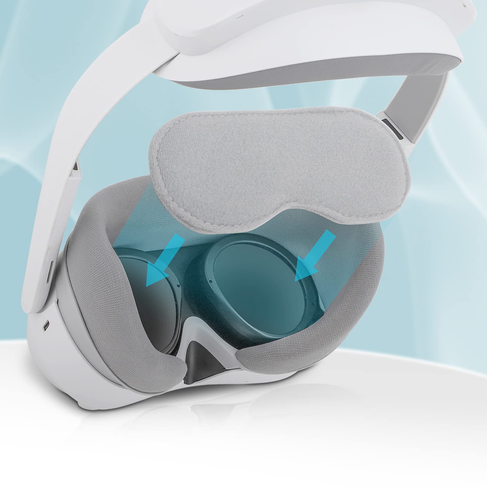 PICO 4 Lens Protector, VR Headset Dust Cover, Anti-Dust Sponge Pad for VR Glasses & Goggles - Perfect for Gaming, Virtual Reality, and Travel Protection