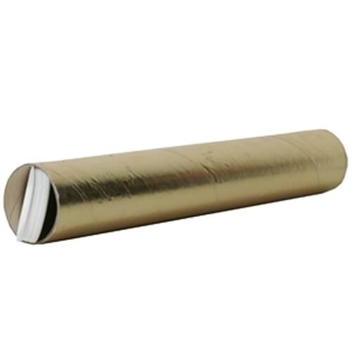 JAM Paper Gold Mailing Tubes 2x24 Inches - Pack of 50 - Shipping & Mailing Supplies for Documents, Posters, Blueprints - Perfect for Office, School & Home Organization