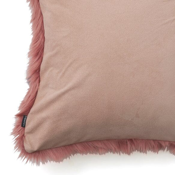 Premium 450x450 Dark Pink Faux Fur AC Cushion Cover - Soft & Cozy Home Decor for Sofa, Bed, and Living Room