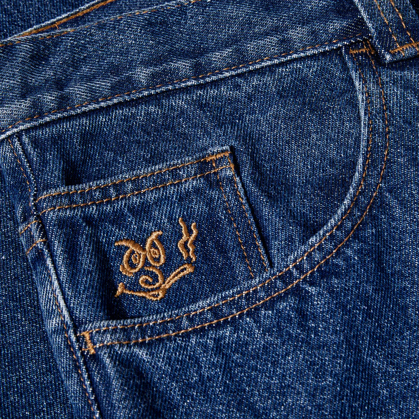 Polar '92 Denim Jeans - Dark Blue Wash Vintage Style Men's Denim Pants for Casual Wear & Street Fashion