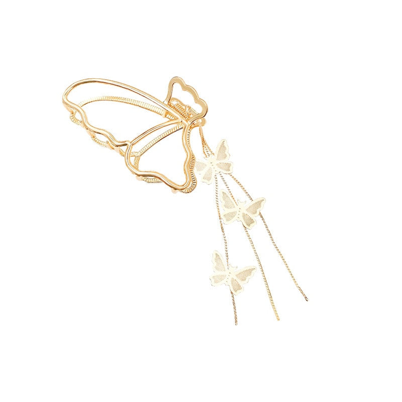Elegant Butterfly Shark Hair Clip for Women - Fashion Hair Accessories for Parties, Weddings & Everyday Style
