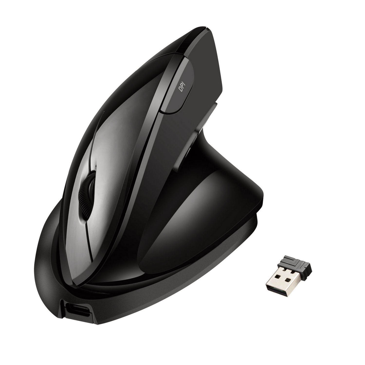 Adesso iMouse V30 Wireless Ergonomic Vertical Mouse - Adjustable, TAA Compliant, 2.4GHz with 30ft Range, Right-Handed (Black) - Perfect for Office Work, CAD Design & Reducing Wrist Pain