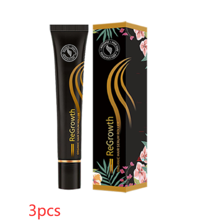 Organic Hair Growth Serum with Roller - Anti-Hair Loss Treatment for All Hair Types, Scalp Nourishing & Strengthening - Perfect for Thinning Hair & Daily Hair Care Routine