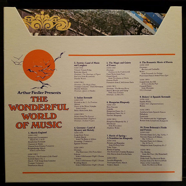 Arthur Fiedler - The Wonderful World Of Music (10xLP Vinyl Box Set, Compilation) - Near Mint or Mint Condition - Perfect for Classical Music Collectors & Audiophiles