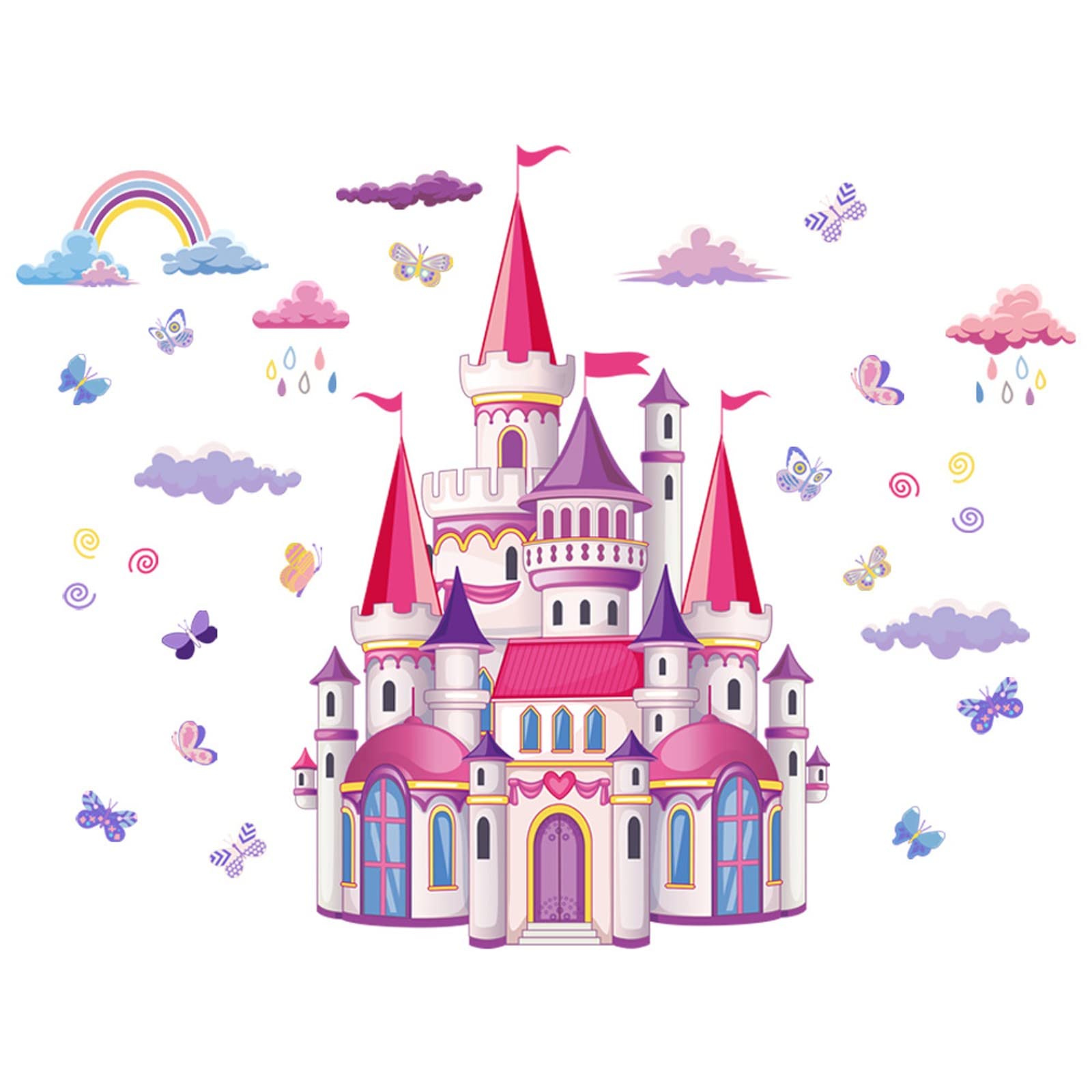 Wooden Cartoon Fairy Tale Wall Decals - Nursery, Living Room & Bedroom Decor - Baby Announcement Sign - Perfect for Kids' Rooms, Gender Reveals & Home Decor