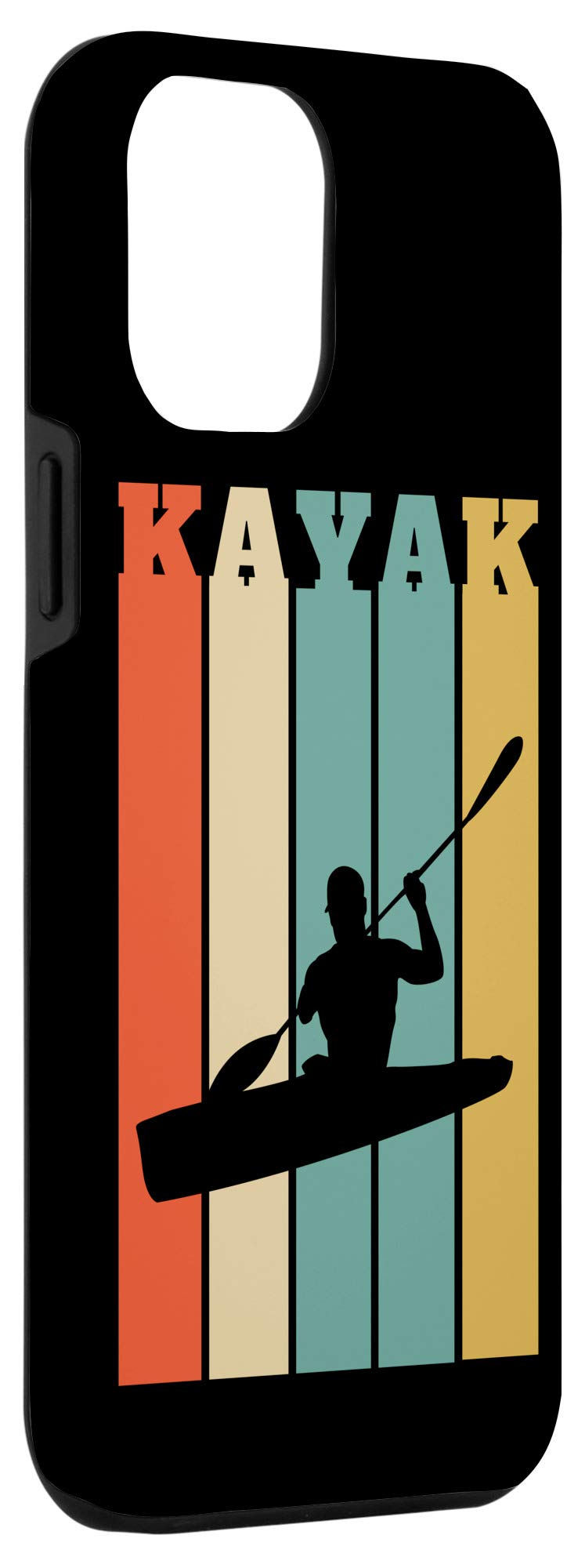iPhone 12 Pro Max Case - Waterproof Shockproof Protective Cover with Retro Stripes Design for Kayaking, Swimming & Outdoor Activities