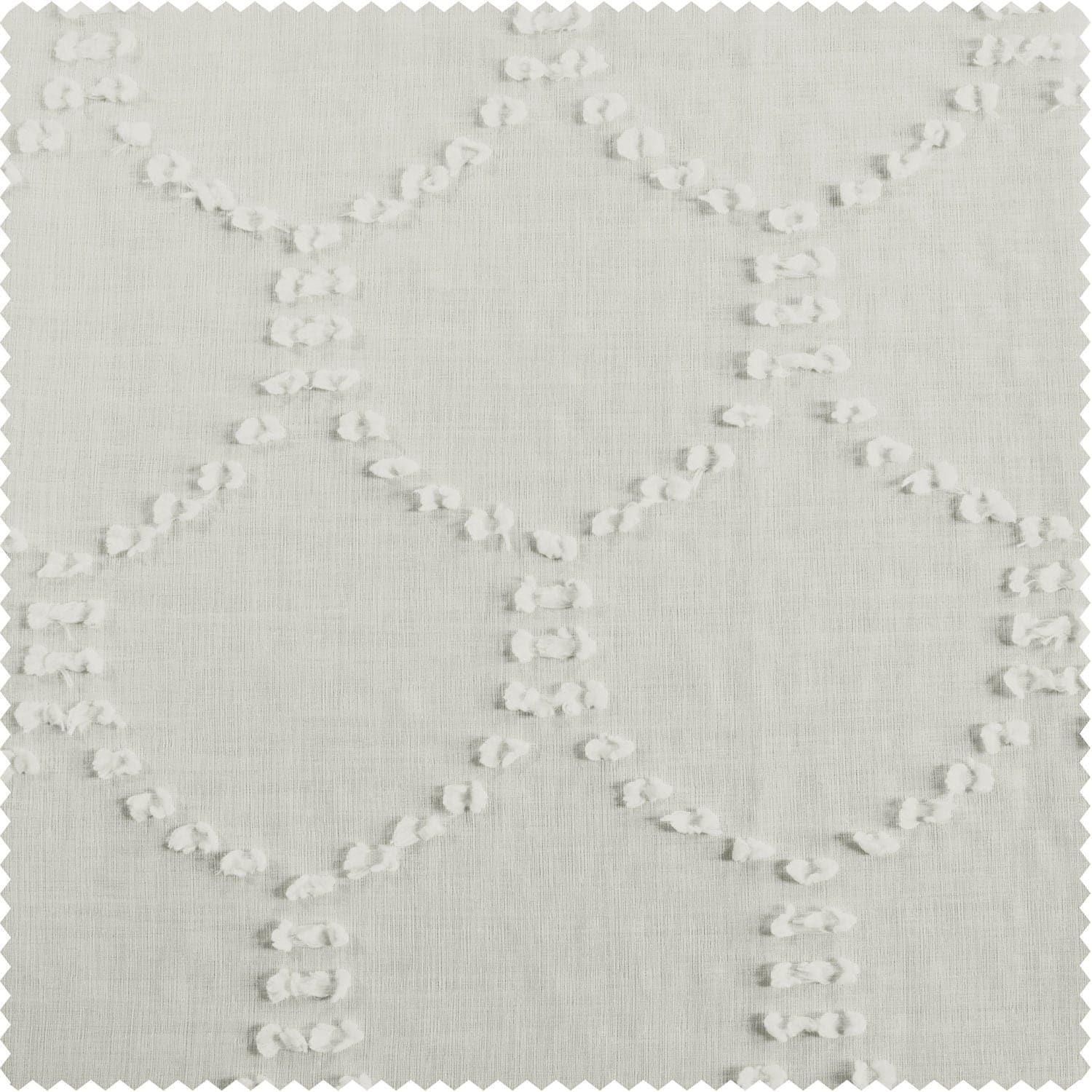 Marseille Shell Geometric Pattern Faux Linen Fabric Swatch - Perfect for Upholstery, DIY Home Decor & Craft Projects