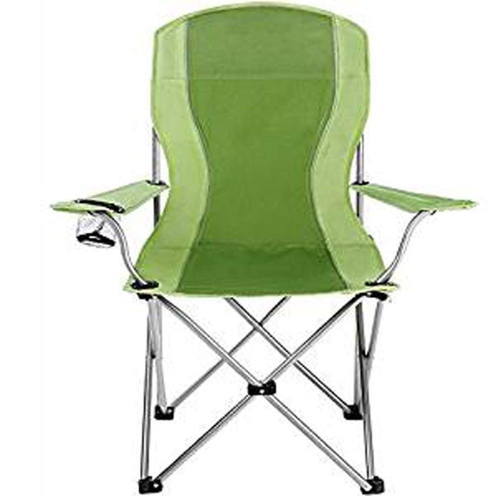 Ultralight Aluminum Alloy Folding Camping Chair with Padded Seat, Armrests & Mesh Cup Holder - Portable Outdoor Chair for Camping, Picnics, Beach, Fishing, Backyard & Tailgating
