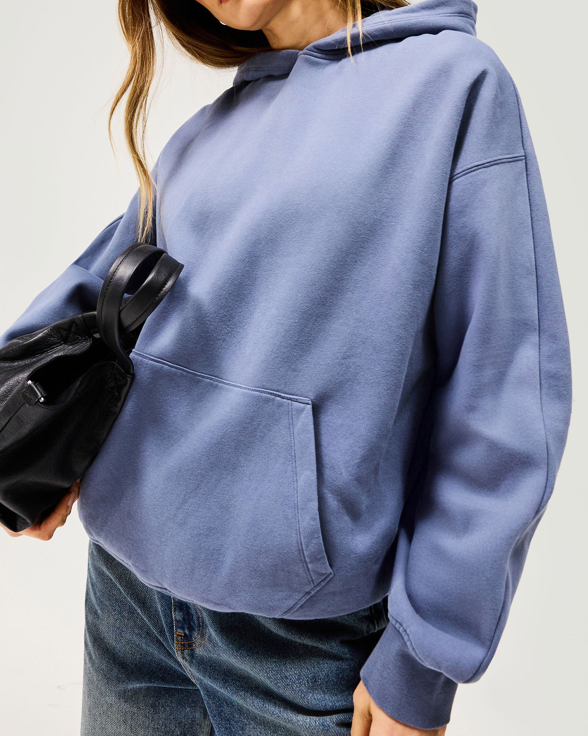 Owners Club Boyfriend Hoodie for Women - Soft & Cozy Steel Blue Pullover Sweatshirt - Perfect for Casual Wear, Lounging & Outdoor Activities