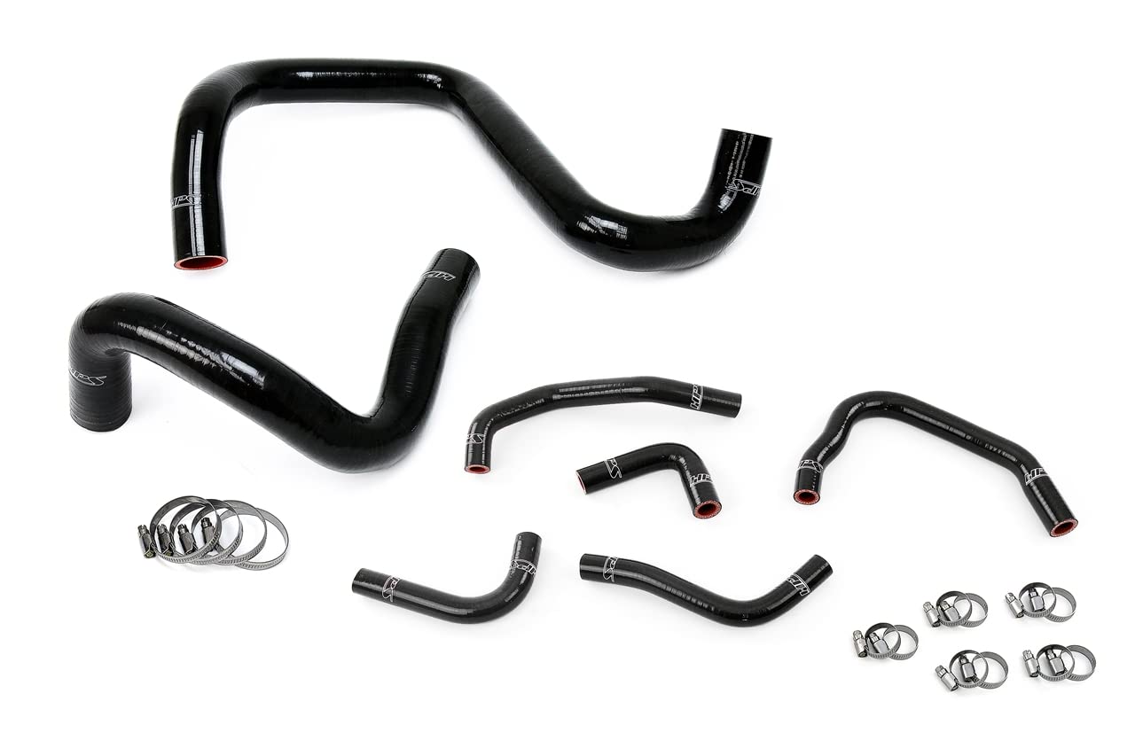 HPS 57-1285-BLK Black Silicone Radiator Coolant Heater Hose Kit - High Performance Cooling System Upgrade for Cars, Trucks & SUVs - Perfect for Daily Driving, Off-Road & Racing Applications