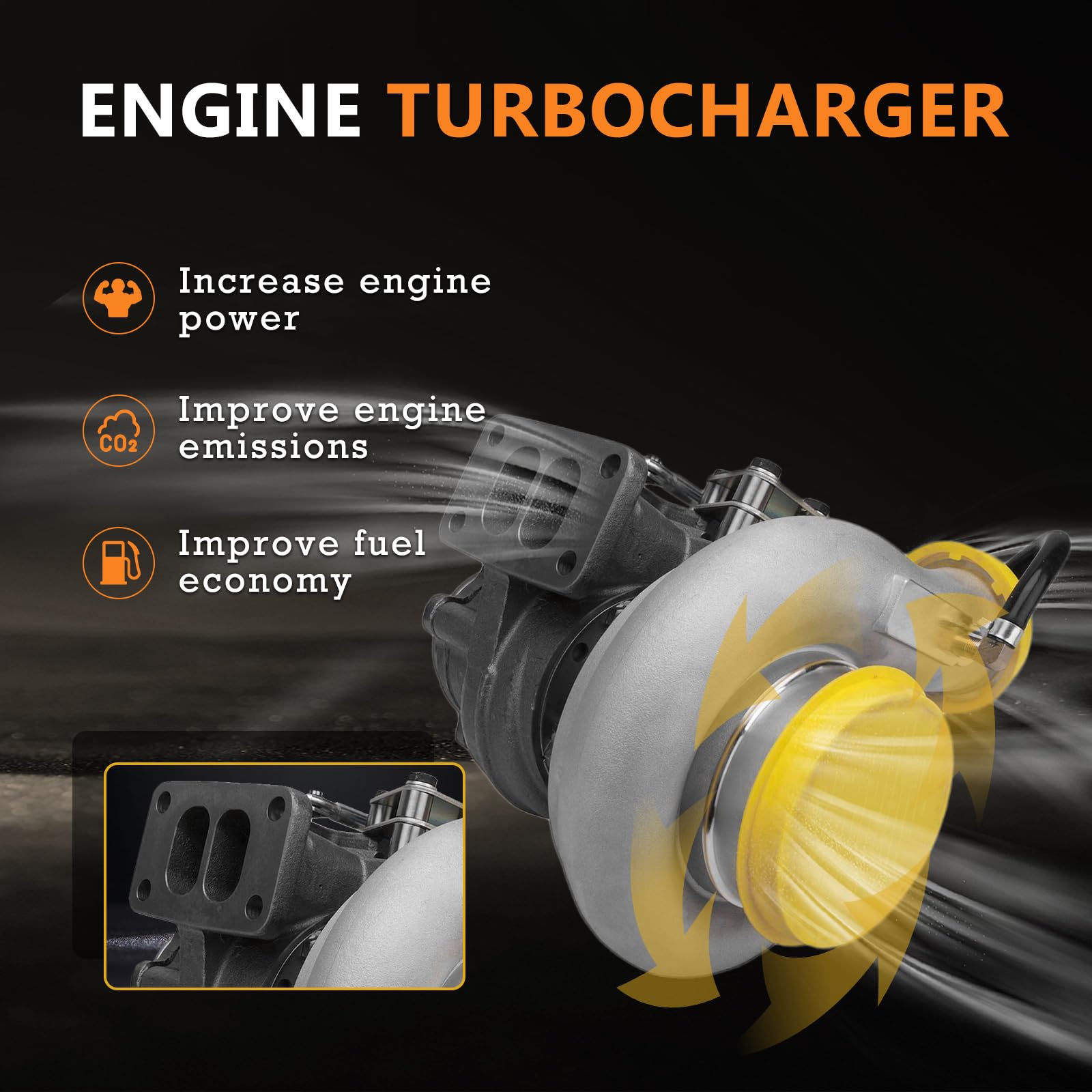 Bapmic HX35W Turbocharger Kit for Dodge Ram 2500 3500 1996-1998 | Cummins 6BTAA 5.9L Diesel Engine | Replacement for OEM 3802841 | Improved Performance & Fuel Efficiency for Towing & Off-Road Adventures