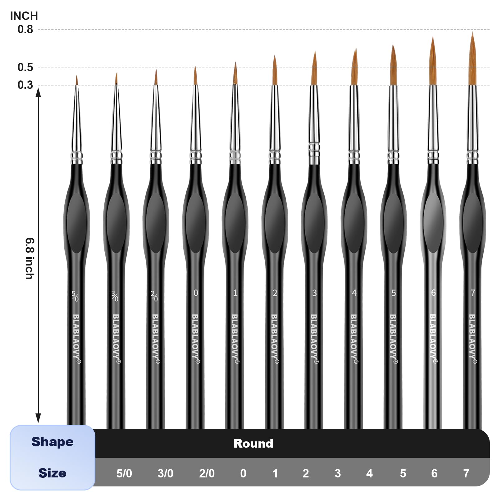 11-Piece Miniature Paint Brush Set with Triangular Handles - Professional Detailing Brushes for Acrylic, Oil, Watercolor Painting - Perfect for Models, Figurines, Face Painting & Paint by Numbers Kits (Ideal for Artists & Adult Hobbyists)