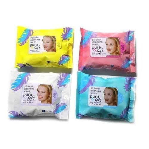 Elecsera Soft Facial Tissues - Gentle Makeup Remover Wipes for Women & Girls, 100 Count (Pack of 4) | Hypoallergenic, Moisturizing Face Cleansing Wipes for Sensitive Skin | Perfect for Travel, Gym & Daily Makeup Removal