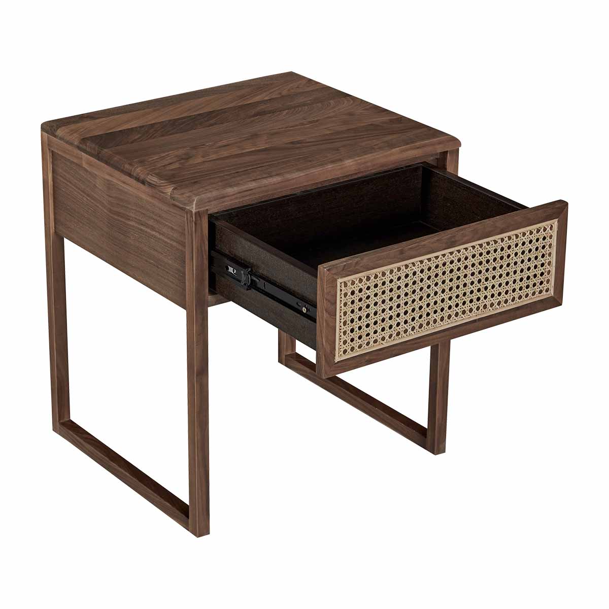Rattan Bedside Table - Natural Woven Nightstand with Storage Shelf for Bedroom, Living Room, or Patio - Stylish and Durable Accent Table for Home Decor