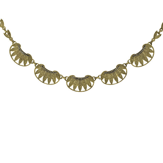 FAHRNER Vintage Sterling Silver Gilt & Marcasite Necklace - Elegant Antique Jewelry for Women, Perfect for Weddings, Parties & Special Occasions