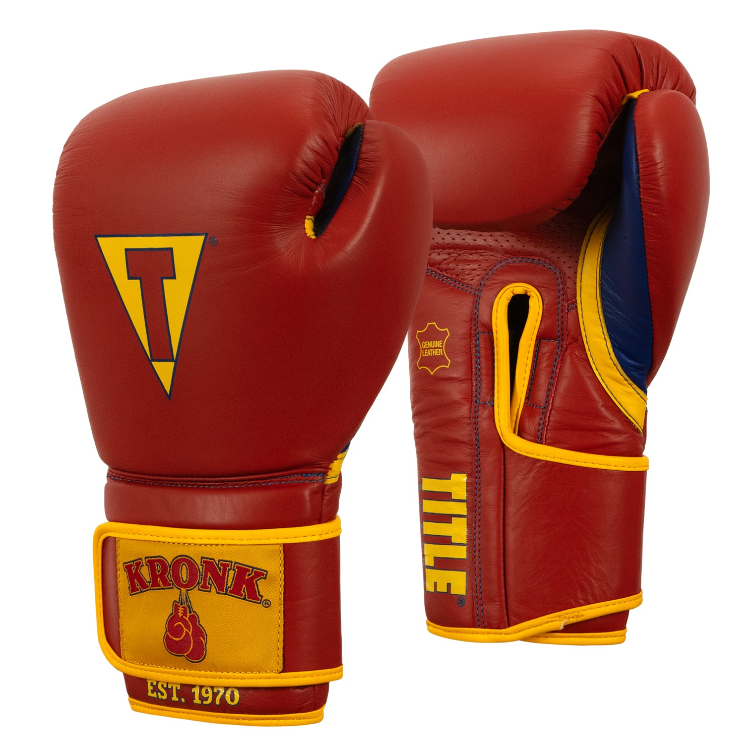 KRONK Boxing Gym Professional Leather Training & Sparring Gloves for Men & Women - Perfect for Boxing, MMA, Kickboxing, and Fitness Training
