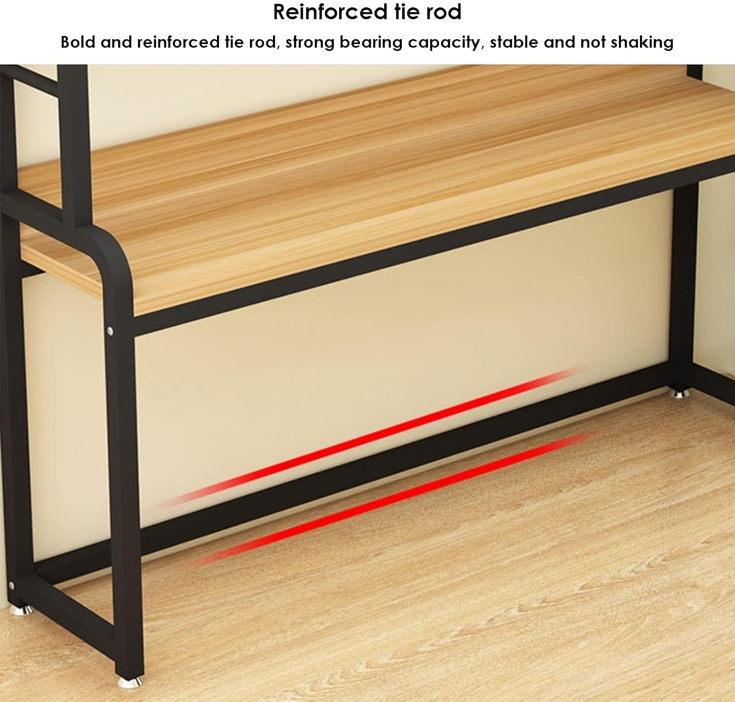 Adjustable Metal Desk Organizer Rack - Bookshelf & Printer Stand for Office Supplies - Perfect for Home Office, Study, and Workspace Organization