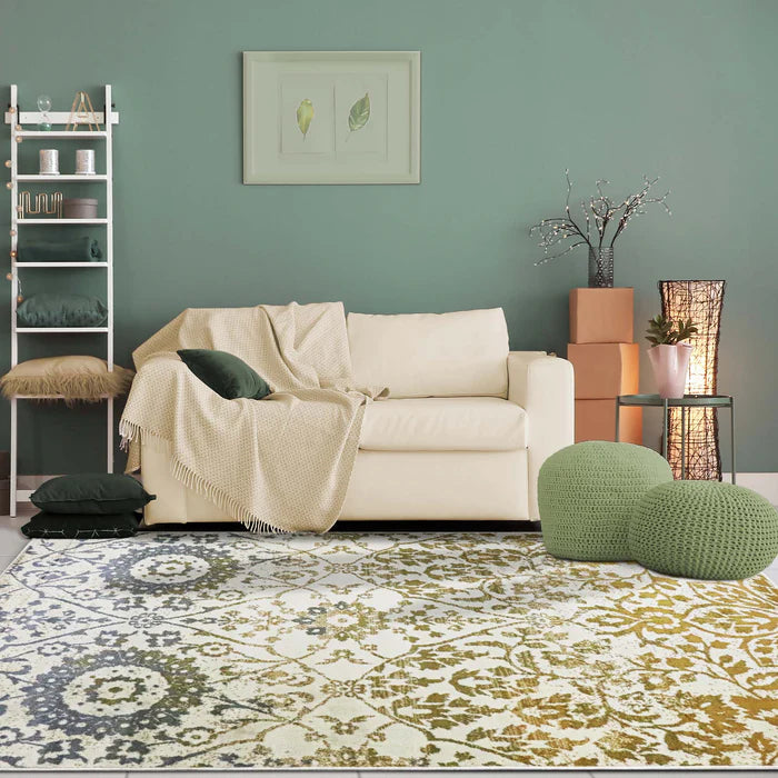 Pendleton Traditional Floral Indoor Area Rug & Runner Rug - Soft Non-Slip Living Room Carpet for Bedroom, Dining Room Decor