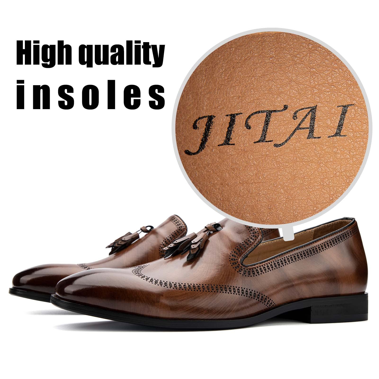 JITAI Men's Slip-On Loafers - Casual Driving Shoes for Business & Dress Wear | Comfortable & Stylish for Office, Travel & Daily Wear