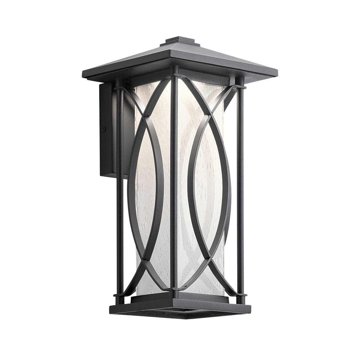 Ashbern 1 Light Small/Medium/Large Outdoor Wall Lantern - Textured Black Finish, E27 Socket, IP44 Waterproof - Perfect for Porch, Patio, Garden & Exterior Wall Lighting