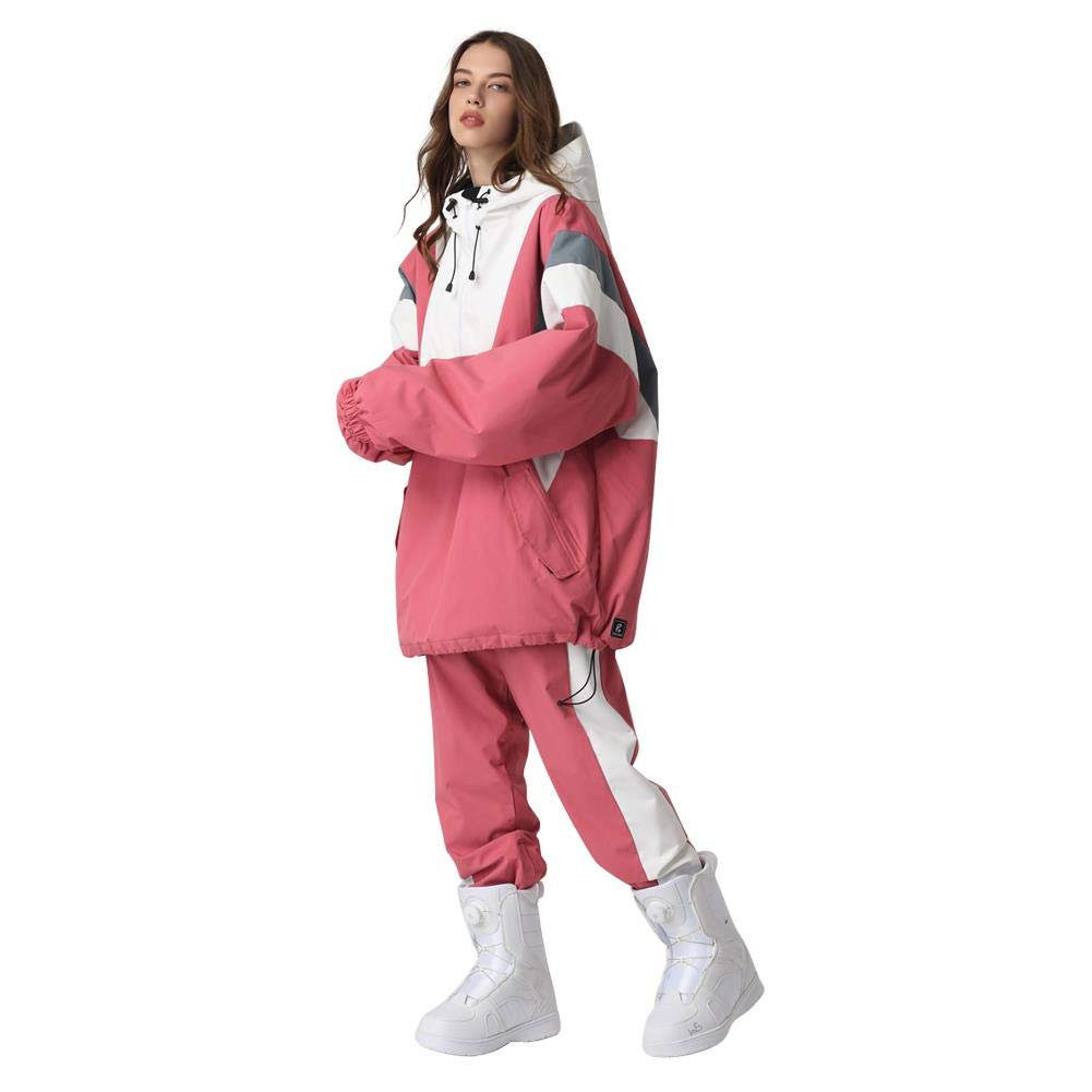 Couples Waterproof Ski Suit Set - Women's & Men's Insulated Snow Jacket and Pants for Winter Sports | Warm Loose Fit Snowboarding Outfit for Skiing, Snowboarding & Winter Vacations