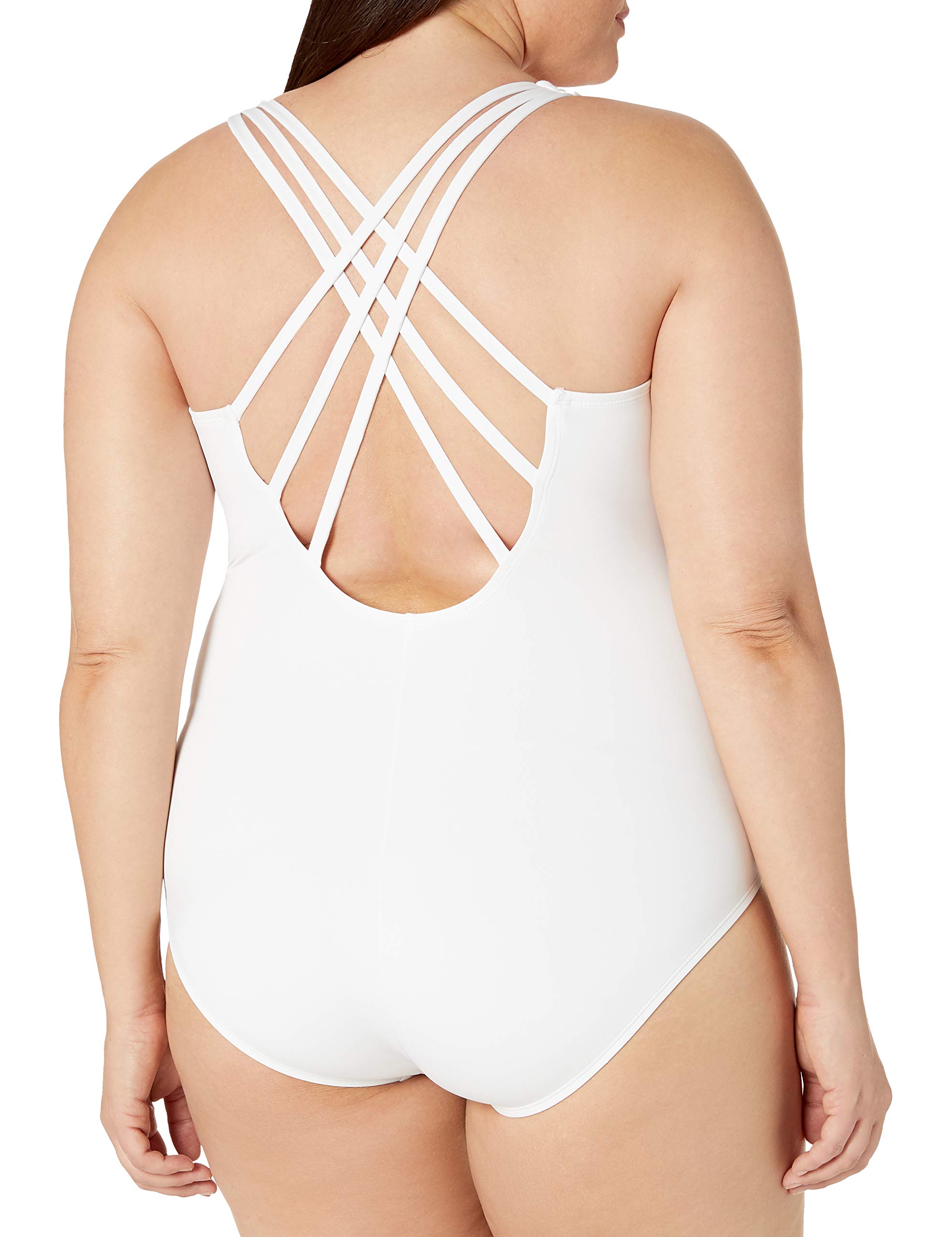 La Blanca Women's One Piece Swimsuit - Multi Strap Cross Back Tummy Control Swimwear for Beach Vacation & Pool Party | Island Goddess Design for Summer Swim