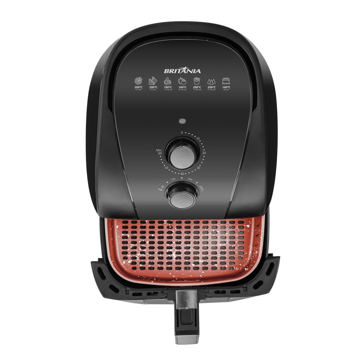 Britânia 5.5L 1500W Air Fryer (BFR50 Redstone) - Large Capacity, 220V, Healthy Oil-Free Cooking - Perfect for Family Meals, Snacks & Crispy Fried Foods
