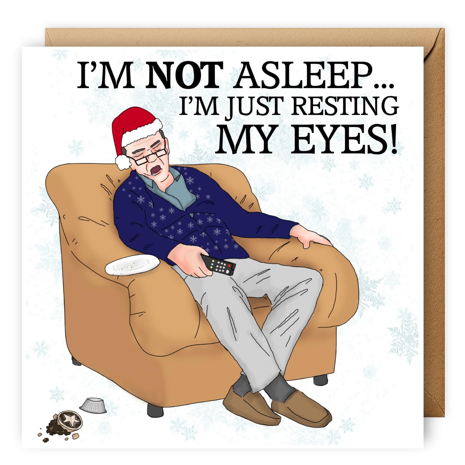 Funny Christmas Cards for Husband, Dad, Grandad & Brother - Personalized & Rude Holiday Greeting Cards 2024 - Perfect for Family Gifts, Office Exchange & Festive Humor